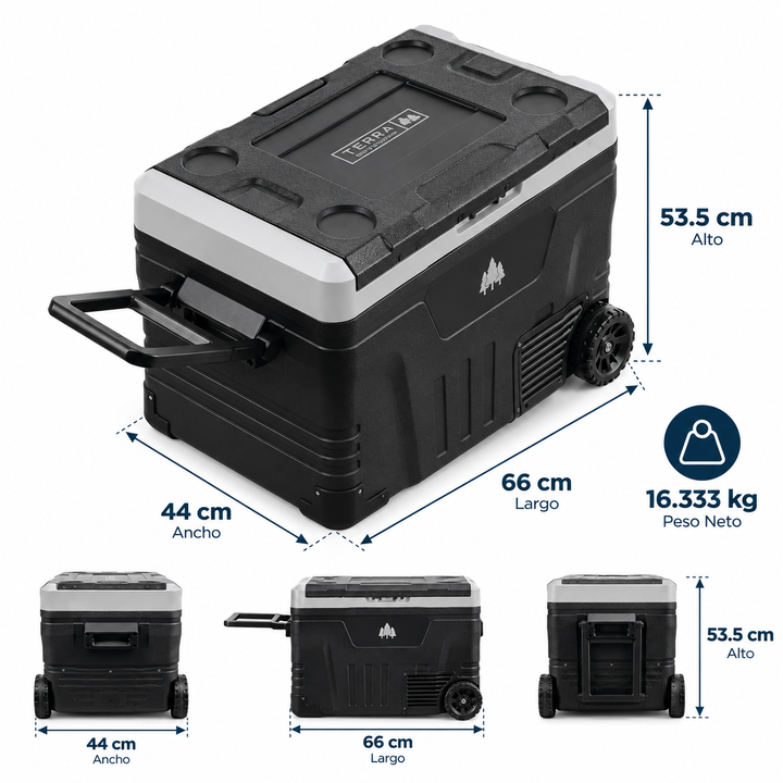 Heladera portátil Terra Outdoors Capacidad 50 Litros 12/24V/220V -20°C - Vista 5