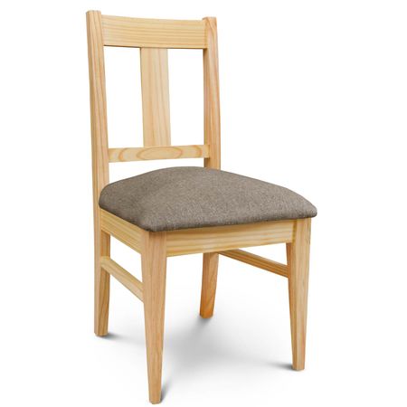 Silla de Comedor Euro lustre Natural Tapizado Shot Mustang Espacity