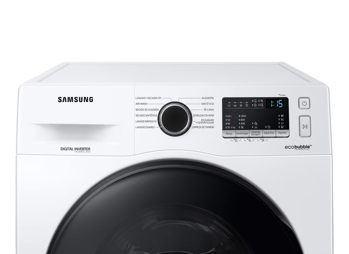 Lavasecarropas Samsung Digital Inverter con Ecobubble WD11A4453BWUBG 11kg + 7kg - Vista 7