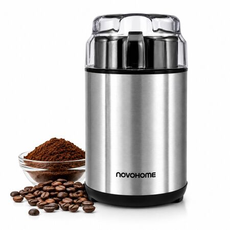 Molinillo De Café Eléctrico Novohome Acero Inox. 200w 60g