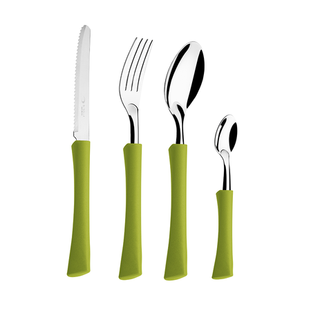 Juego De Cubiertos 24 Piezas Di Solle Ac. Inox. Inova Verdes
