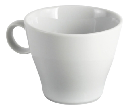 Set 12 Tazas De Té Conicas Porcelana Tsuji 1600 Blanco Taza De Té