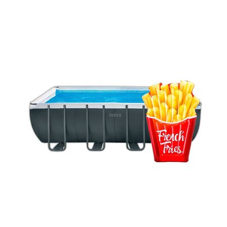 Combo Pileta Intex Ultra Frame 17203L + Colchoneta Inflable Papas Fritas