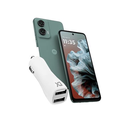 Combo de Celular Motorola Moto G35 Gris 4+256GB + Cargador Dekkin USB