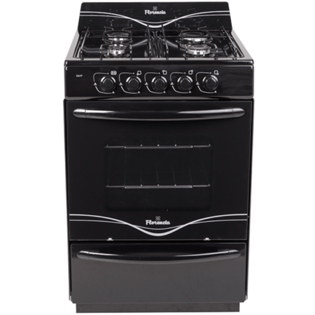 Cocina Florencia 56Cm Negro Multigas Flor 5517F