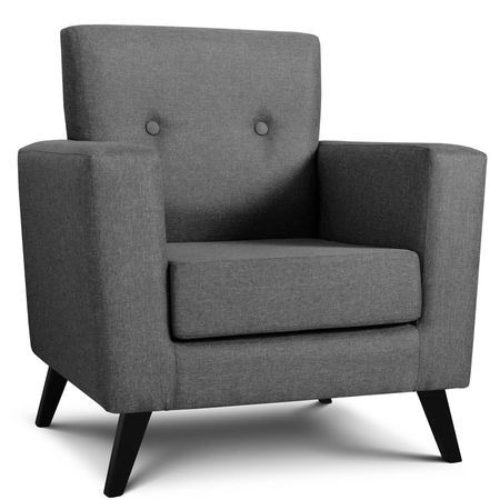 Sillón 1 Cuerpo Escandinavo Enrique Tapizado Aspen Onyx Espácity