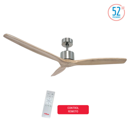 Ventilador De Techo Liliana Vthm501 Con Control Con Aspas De Madera Maciza