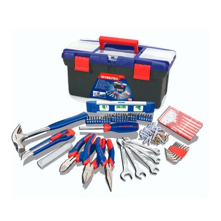 Set herramientas 169Pzs caja pl?stica p/el hogar WORKPRO