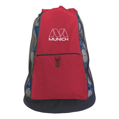 Bolso Straper Para 18 Pelotas De Futbol Reforzado Rojo