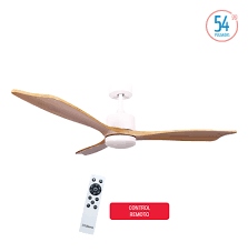 VENTILADOR DE TECHO LILIANA VTHM602 3 ASPAS MADERA NATURAL C/REMOTO - 4609275 
