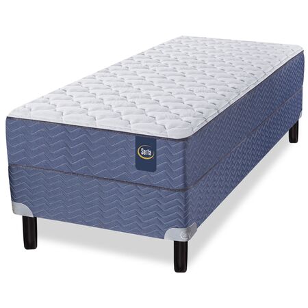 Colchon y Sommier Serta Indiana 1 Plaza y Media 100x190x24cm Resortes Bonnell y Espuma Firme