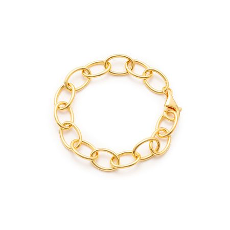 Pulsera Carmín Moss Eslabones en Plata 925 con Baño Dorado SS