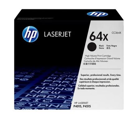 Toner HP LaserJet 64X Black Toner Cartridge CC364X