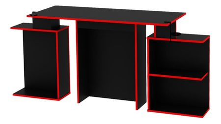 Escritorio Gamer Centro Estant Eg3 Negro/Rojo Melamina