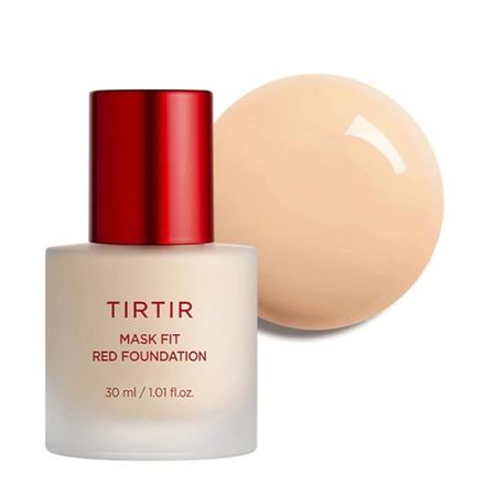 TIRTIR Mask Fit Red Foundation 21N Ivory | Base Líquida K-Beauty Tono Claro Natural
