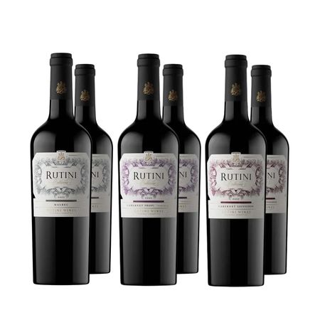 Set Vinos Tintos Rutini Coleccion Seleccion x 6 Con Estuche