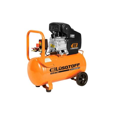 Compresor De Aire Lusqtoff LC-2550B-8 50 Litros 2.5 Hp Con Kit
