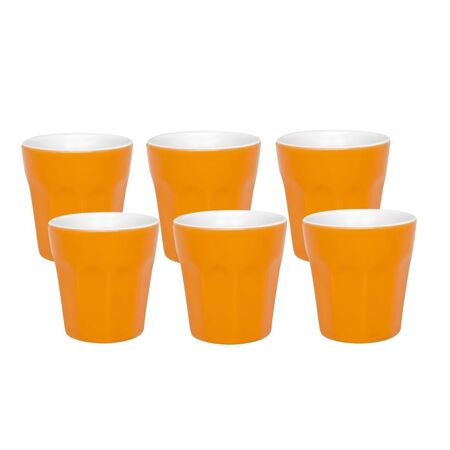 SET X 6 VASOS DE CAFE 90 CC NARANJA OXFORD