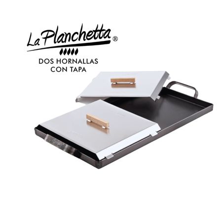 Plancheta de 2 Hornallas Con Tapa - La Planchetta