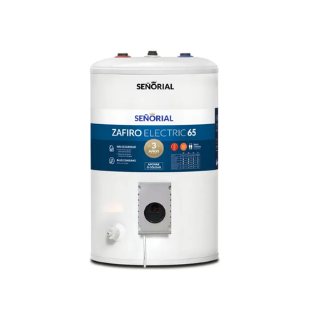 Termotanque Eléctrico Señorial Zafiro Blanco 65l Tesz-65