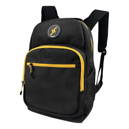 Mochila Kossok Grove Urbana Super Reforzada Premium Negro - amarillo Liso
