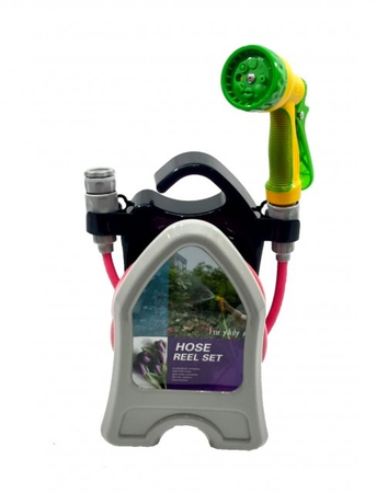 Manguera (10Mts) Con Soporte Y Pistola De Riego ( 90885)