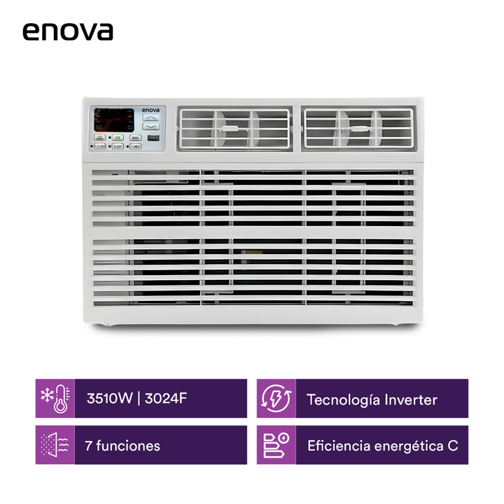 Aire Acondicionado Enova Ventana Inverter 3510W 3024 Fg Frío AEV12IF10 - Vista 4