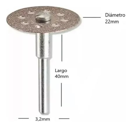 Accesorios Ruhlmann Minitorno Discos Diamantado 4 Unidades con Eje