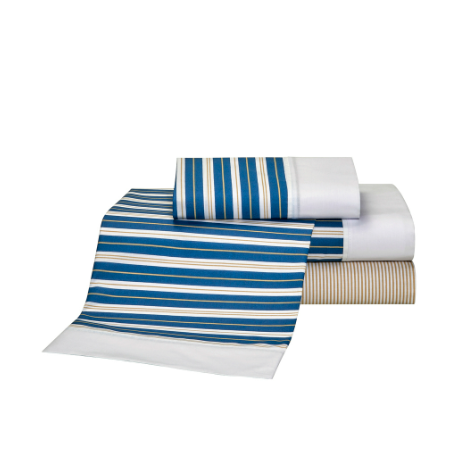 Juego de Sabanas Danubio 144 hilos Stripes Queen Azul - Vista 2