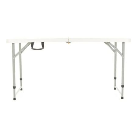 Mesa Plegable 2 Alturas Valija Transportable 120cm Picnic Tm Blanco