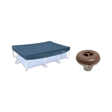 Combo Cobertor Pileta Intex 300x200 + Boya Flotante Cloro