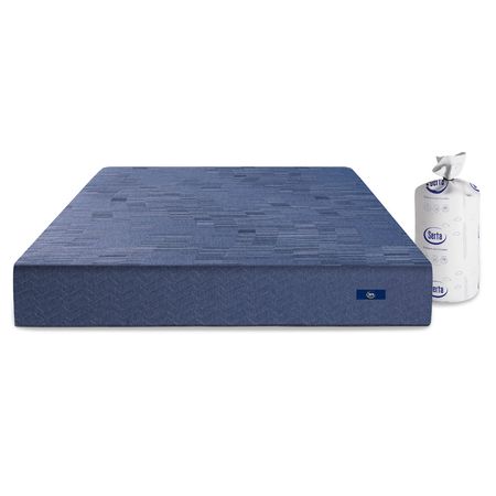 Colchon de Resortes Pocket Serta Box Hybrid Enrollado King Size 180x200x22cm Con Espuma Firme Funda Tejido de Punto