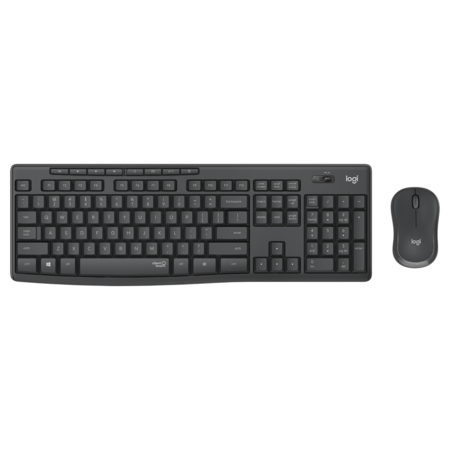 Teclado Y Mouse Kit Inalambrico Logitech Mk295 Silent Negro