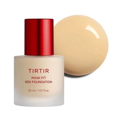 TIRTIR Mask Fit Red Foundation 24W Soft Beige | Base Líquida K-Beauty Tono Beige Cálido