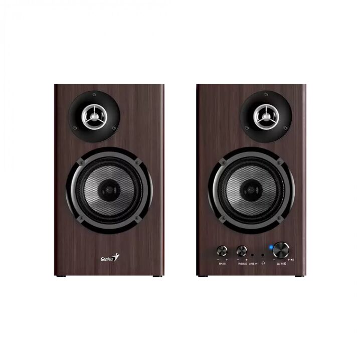 PARLANTE BLUETOOTH GENIUS SP-HF1812BT 50W DARK BROWN - Vista 1