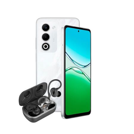 Combo Oppo A5 4G 4+256GB Blanco + Auriculares TWS Sport Dekkin