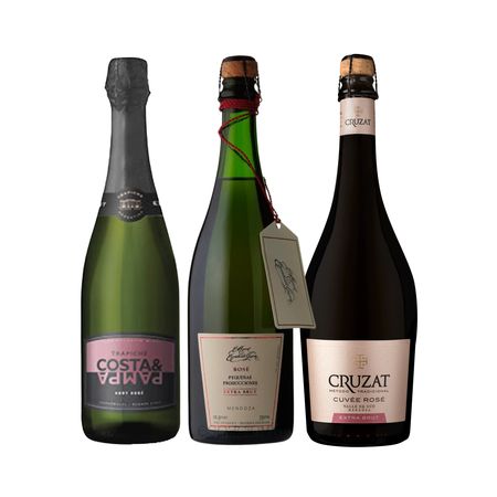 Set Espumantes Rose x 3 Con Estuche