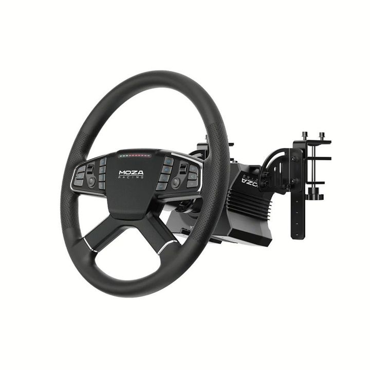 Kit de Sim Racing Moza R5 Trucking Bundle (Base + Volante TSW + Pedales SR-P Lite + Clamp) - Vista 2