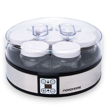 Yogurtera Eléctrica Novohome 1.2 Litros 7 Frascos De 180ml
