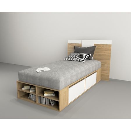 Box Multifunción 0.92 Mts 4 Cajones Tables Cod: 6440 Olmo Finlandés y Everest 