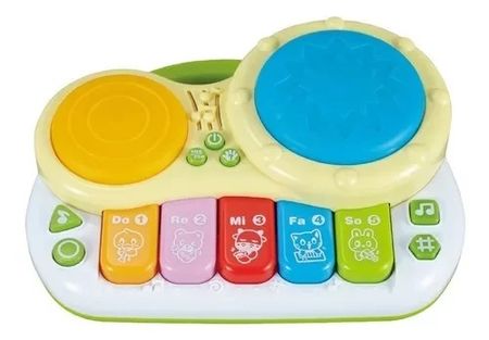 Juguete Organo Combinado Multifuncion Ingles-Español C/ Luces Y Sonido Poppi ( 6754)