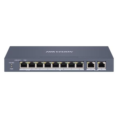Switch Hikvision DS-3E1310HP-EI PoE inteligente Fast Ethernet