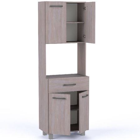 KIT CON ALACENA ORLANDI JA 661 PREMIUM - JACARANDA, 4 PUERTA, 1 CAJON