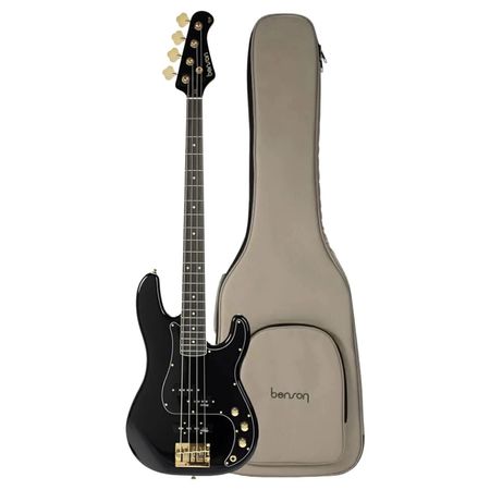 Benson HD PB 4S BK Precision Bass. Bajo eléctrico de 4 cuerdas con hardware dorado