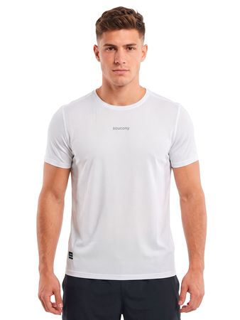 Remera Saucony Endorphin 2.0 Hombre Running Blanco