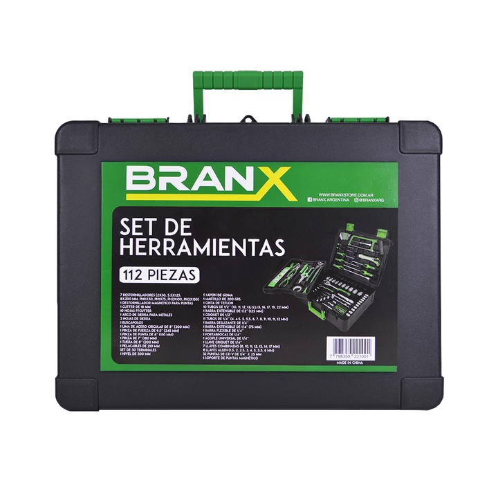 Set Juego Herramientas Maletin Branx 112 Pzas Cromo Vanadio - Vista 5