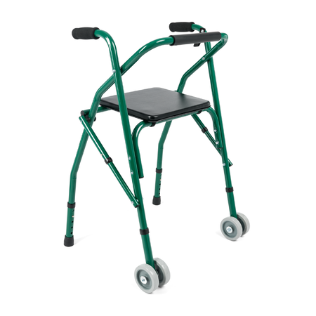 Andador Ortopedico De Aluminio Con Asiento Y Ruedas Jl914