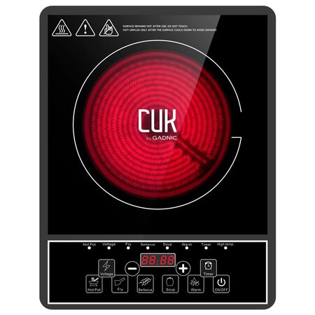 Anafe Vitrocerámico Cuk by Gadnic Eléctrico 1 Hornalla 1500W