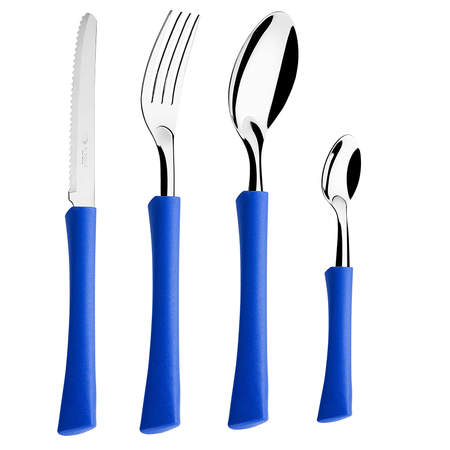 Juego De Cubiertos 24 Piezas Di Solle Ac. Inox. Inova Azules