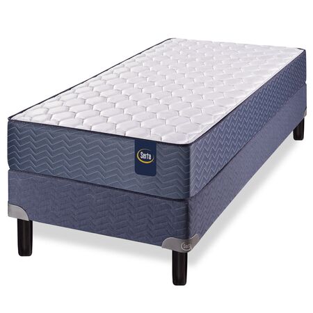 Colchon y Sommier Serta Missouri 1 Plaza y Media 90x190x23cm Espuma de Alta Densidad